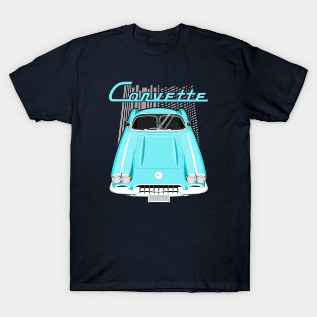 Corvette C1 1958-1960 - Turquoise T-Shirt by V8social